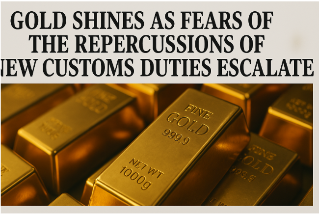Gold Shines as Fears of the Repercussions of New Customs Duties Escalate